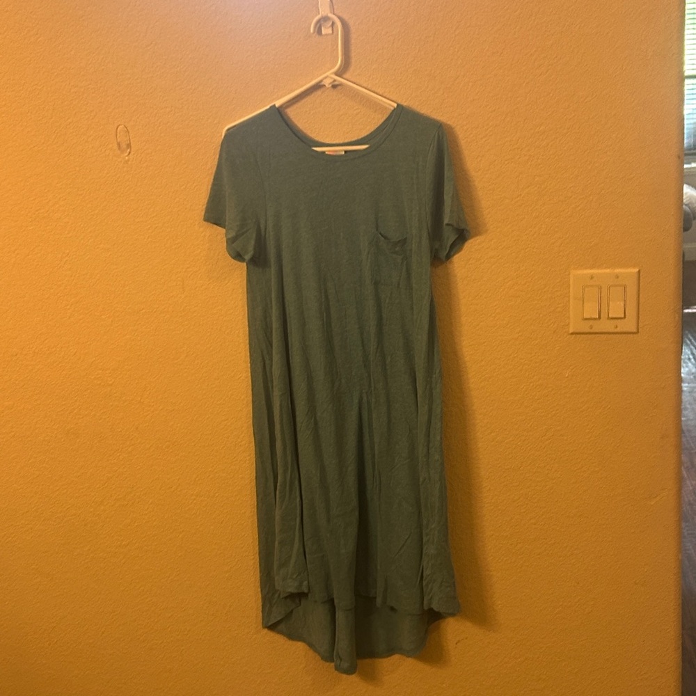 LuLaRoe Green Midi Dress with Elegant Design